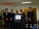 Entrega de certificado de honra ao mérito ao Dia do Pastor Evangélico