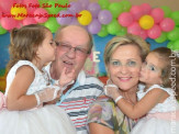 Aniversariantes 3 anos Naitê e Lara Pais Graziella e Claúdio