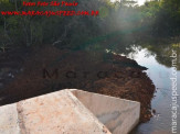 Fotos de degradação ambiental por obra da Prefeitura Municipal de Maracaju