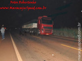 Maracaju: Motociclista morre após invadir pista na BR-267 e ser atingido por carreta