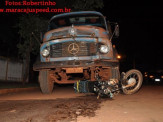 Maracaju: Motociclista colide frontalmente com caminhão na Rua Comandante Camisão e vai a óbito