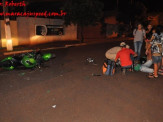 Maracaju: Acidente entre Kawasaki e carro deixa jovem ferido
