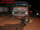 Maracaju: Motociclista colide frontalmente com caminhão na Rua Comandante Camisão e vai a óbito