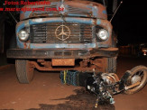 Maracaju: Motociclista colide frontalmente com caminhão na Rua Comandante Camisão e vai a óbito
