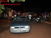 Maracaju: Acidente entre Kawasaki e carro deixa jovem ferido