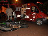 Maracaju: Acidente entre Kawasaki e carro deixa jovem ferido