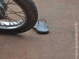 Maracaju: Grave acidente entre motociclista e veículo na avenida Marechal Floriano