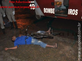 Bombeiros de Maracaju atendem ocorrência de queda de bicicleta