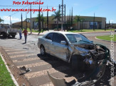 Maracaju: Colisão entre caminhão e veículo no Centro de Maracaju