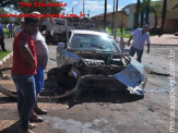 Maracaju: Colisão entre caminhão e veículo no Centro de Maracaju