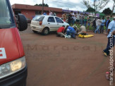 Maracaju: Grave acidente entre motociclista e veículo na avenida Marechal Floriano
