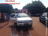 Maracaju: Motocicleta pega fogo após colisão na “Biquinha”