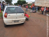 Maracaju: Grave acidente entre motociclista e veículo na avenida Marechal Floriano