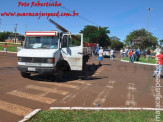 Maracaju: Colisão entre caminhão e veículo no Centro de Maracaju