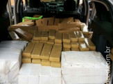 PRE apreende mais de meia tonelada de Maconha em veículo. Condutor reside em Maracaju
