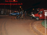 Maracaju: PM persegue assaltantes e acaba colidindo com motocicleta em rotatória