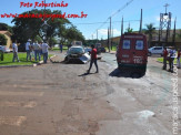 Maracaju: Colisão entre caminhão e veículo no Centro de Maracaju
