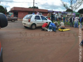 Maracaju: Grave acidente entre motociclista e veículo na avenida Marechal Floriano