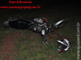Motociclista sofre queda acidental após não conseguir contornar rotatória na área central de Maracaju