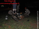 Motociclista sofre queda acidental após não conseguir contornar rotatória na área central de Maracaju