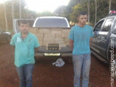 Dois são presos pelo DOF “batendo” 1,5 toneladas de maconha em caminhonete roubada no MT na rodovia MS-164