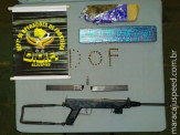 DOF apreende maconha e uma submetralhadora 9mm e prende prende dois elementos em Coronel Sapucaia