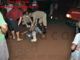 Maracaju: Motociclista tem joelho esfacelado após colidir com veículo estacionado