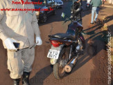 Maracaju: Colisão entre veículo e motociclista, resulta em danos materiais e condutores com ânimos exaltados