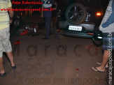 Maracaju: Motociclista tem joelho esfacelado após colidir com veículo estacionado