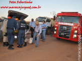 Bombeiros de Maracaju atendem acidente de colisão frontal entre veículos próximo a Usina Tonon no Distrito Vista Alegre