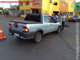 Acidente na Av. Marechal Floriano Peixoto envolve Strada e motocicleta (assista)