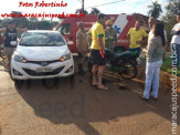 Maracaju: Bombeiros atendem ocorrência de colisão entre veículo e motociclista em rotatória na Vila Juquita