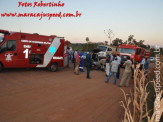 Bombeiros de Maracaju atendem acidente de colisão frontal entre veículos próximo a Usina Tonon no Distrito Vista Alegre