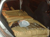 PRE apreende 610 kg de maconha em carro roubado