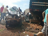 Acidente envolve cinco veículos, três caminhões, interdita BR-163 e deixa cinco vítimas fatais