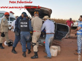 Bombeiros de Maracaju atendem acidente de colisão frontal entre veículos próximo a Usina Tonon no Distrito Vista Alegre