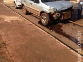 Maracaju: Colisão deixa veículo capotado na Av. Mario Correa