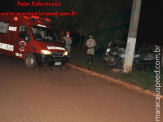 Maracaju: Condutor destrói veículo em colisão com poste de rede elétrica na madrugada deste domingo