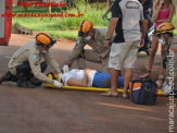 Maracaju: Ciclista é atropelada por motociclista e condutor ainda tentou agredir a vítima