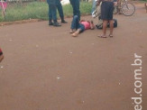 Maracaju: Colisão na vila Adrien deixa motociclista ferido