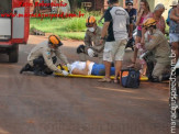 Maracaju: Ciclista é atropelada por motociclista e condutor ainda tentou agredir a vítima