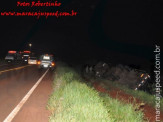 Maracaju: Carreta tomba com cerca de 3 toneladas de carne em câmara fria na BR-267