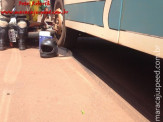 Maracaju: Colisão entre motocicleta e ônibus deixa vítima com fratura de fêmur