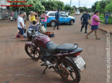 Maracaju: Adolescente conduzindo veículo se envolve em colisão com motociclista na Vila Prateada