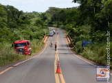 Interdição da BR-267 sob a Ponte do Rio Brilhante, que liga Maracaju a cidade de Rio Brilhante