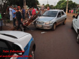 Maracaju: Colisão entre veículo e motocicleta na vila Margarida deixa condutor ferido