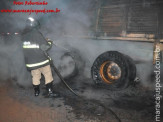 Maracaju: Carreta tem princípio de incêndio na MS-162 e Bombeiros extinguem chamas