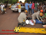 Maracaju: Colisão entre veículo e motocicleta na vila Margarida deixa condutor ferido