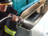 Ambulância de pronto socorro de Maracaju pega fogo em pátio de estacionamento