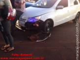 Maracaju: Colisão entre carro e moto na Rua Major Carlos da Silva
